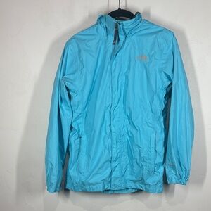 The North Face lightweight blue hooded jacket size xl